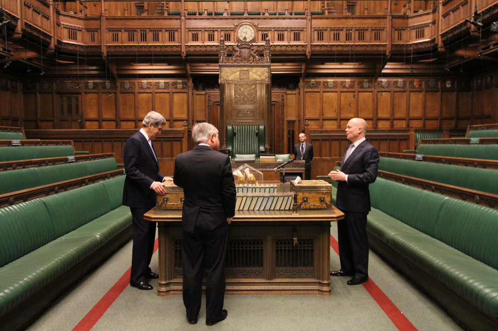 US Secretary of State John Kerry, Speaker Bercow, and William Hague MP in the House of Commons; US Government Work