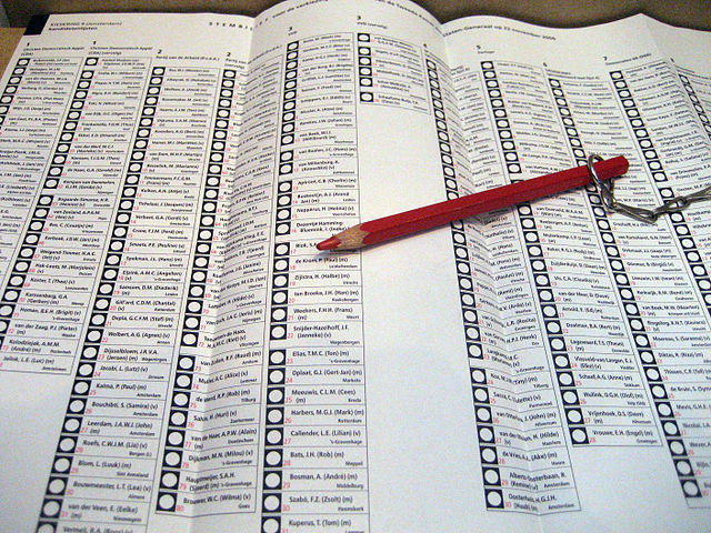 Belgium's 'open list' PR system makes their ballot papers even more complex. Credit: JM Luijt, CC-BY-2.5-NL