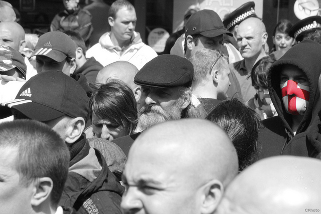 The EDL - the extreme response to immigration (Credit: Chris, CC BY 2.0)