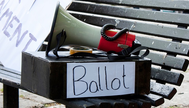 load speaker ballot box