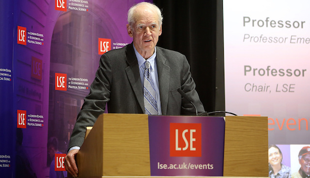 Professor Charles Taylor speaking at LSE. Credit: Nigel Stead/LSE