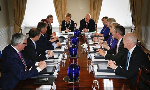 The Scottish Cabinet holding a meeting in Bute House. Credits: First Minister of Scotland / Flickr