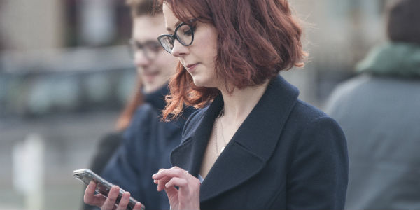 woman phone